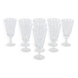 Set of crystal glasses, Danish design, 1970s, manufactured in Denmark