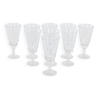Set of crystal glasses, Danish design, 1970s, manufactured in Denmark