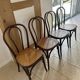 Chaises bistrot en cannage vintage