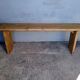 Solid patinated wood bench 140cm