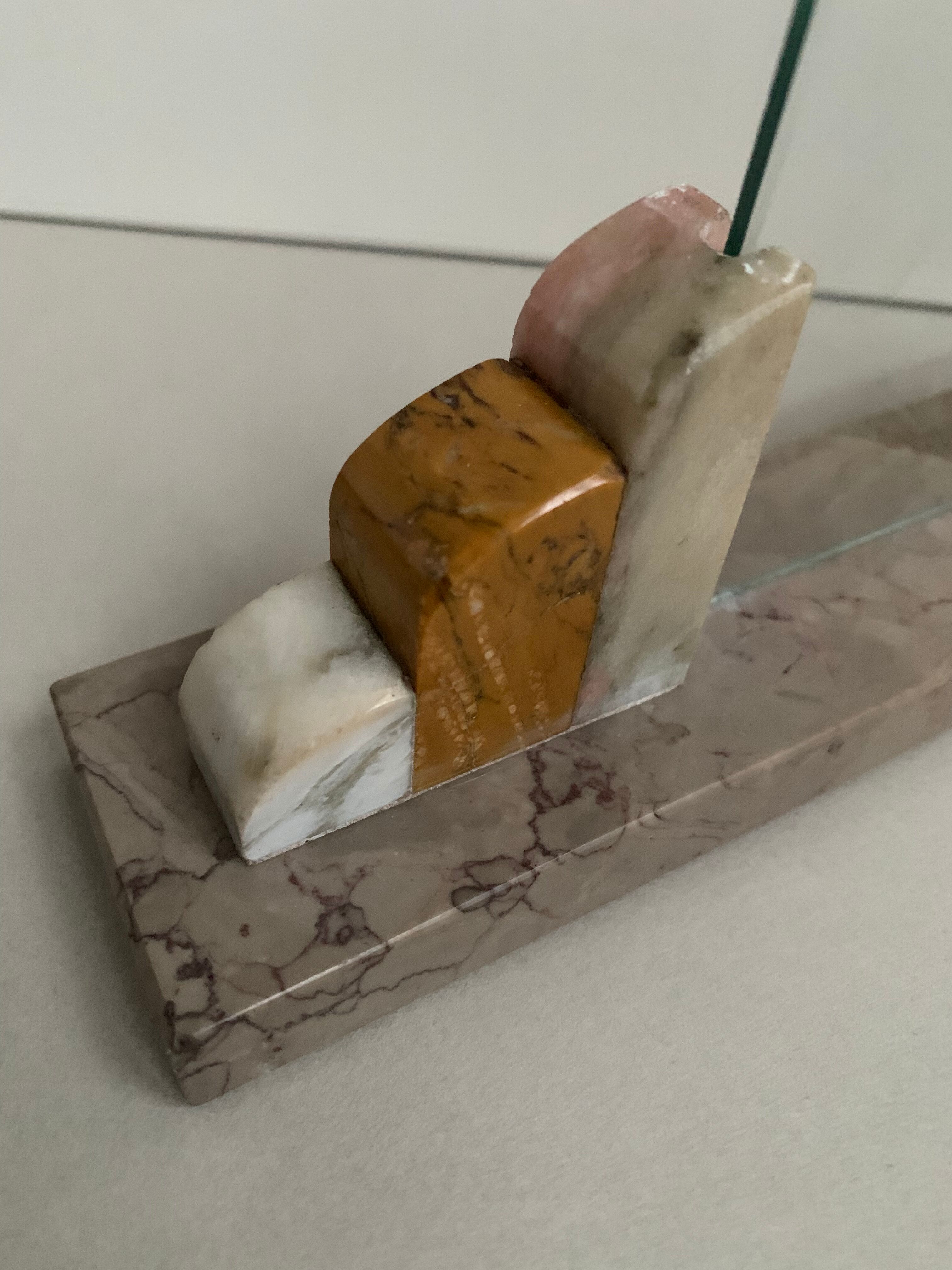 Old Art Deco marble photo holder