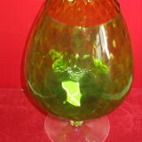 Vase vert en forme de verre à cognac vintage 70'