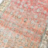 Red & Orange Floral Pattern Persian Rug, 119x200Cm