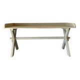 XXL vintage desk with water green patina