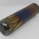 Vase en verre irisé