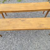 Paire de banc ancien en orme