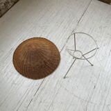 Wicker garden basket on tripod support