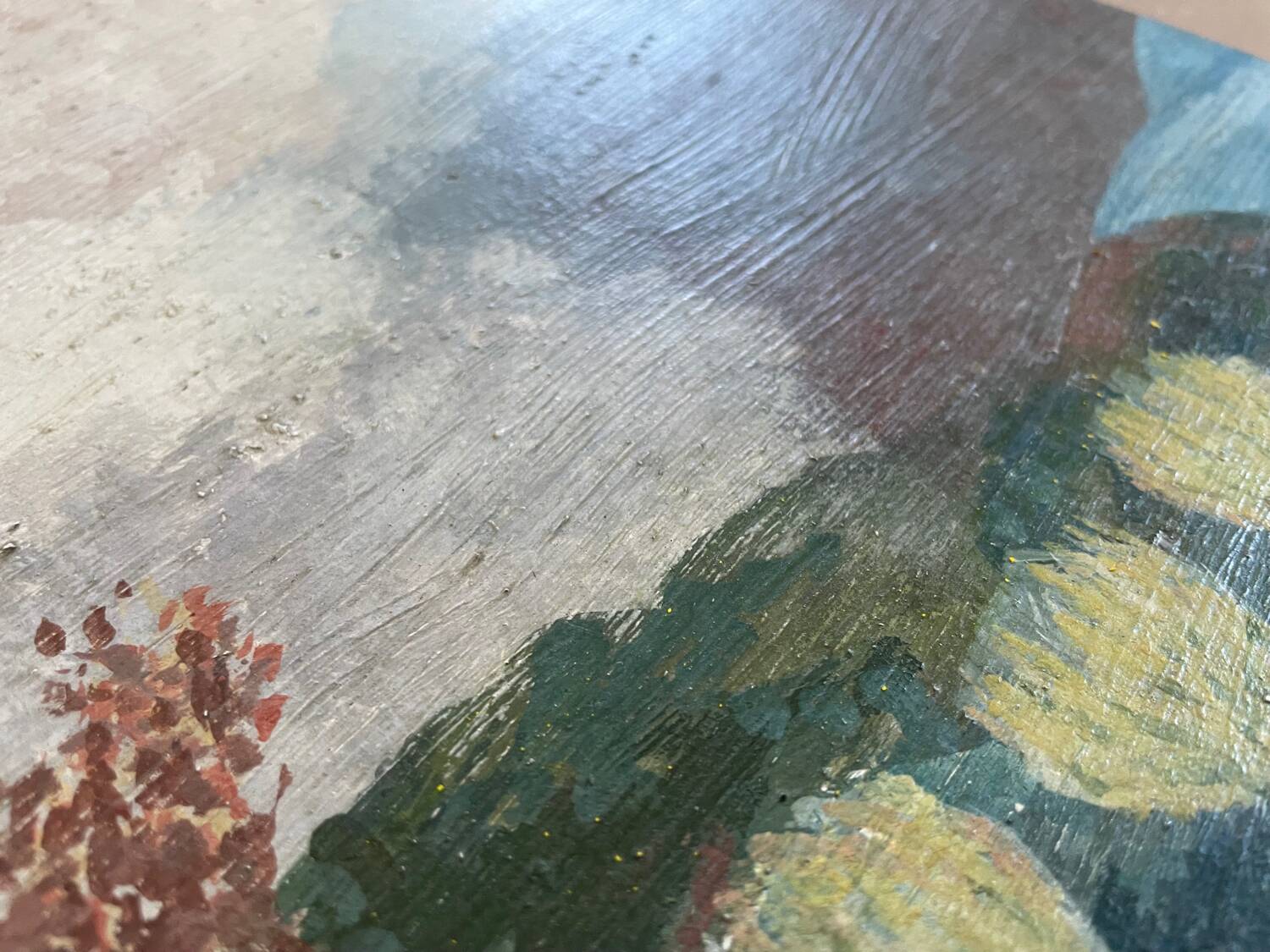 Peinture sur panneau bois