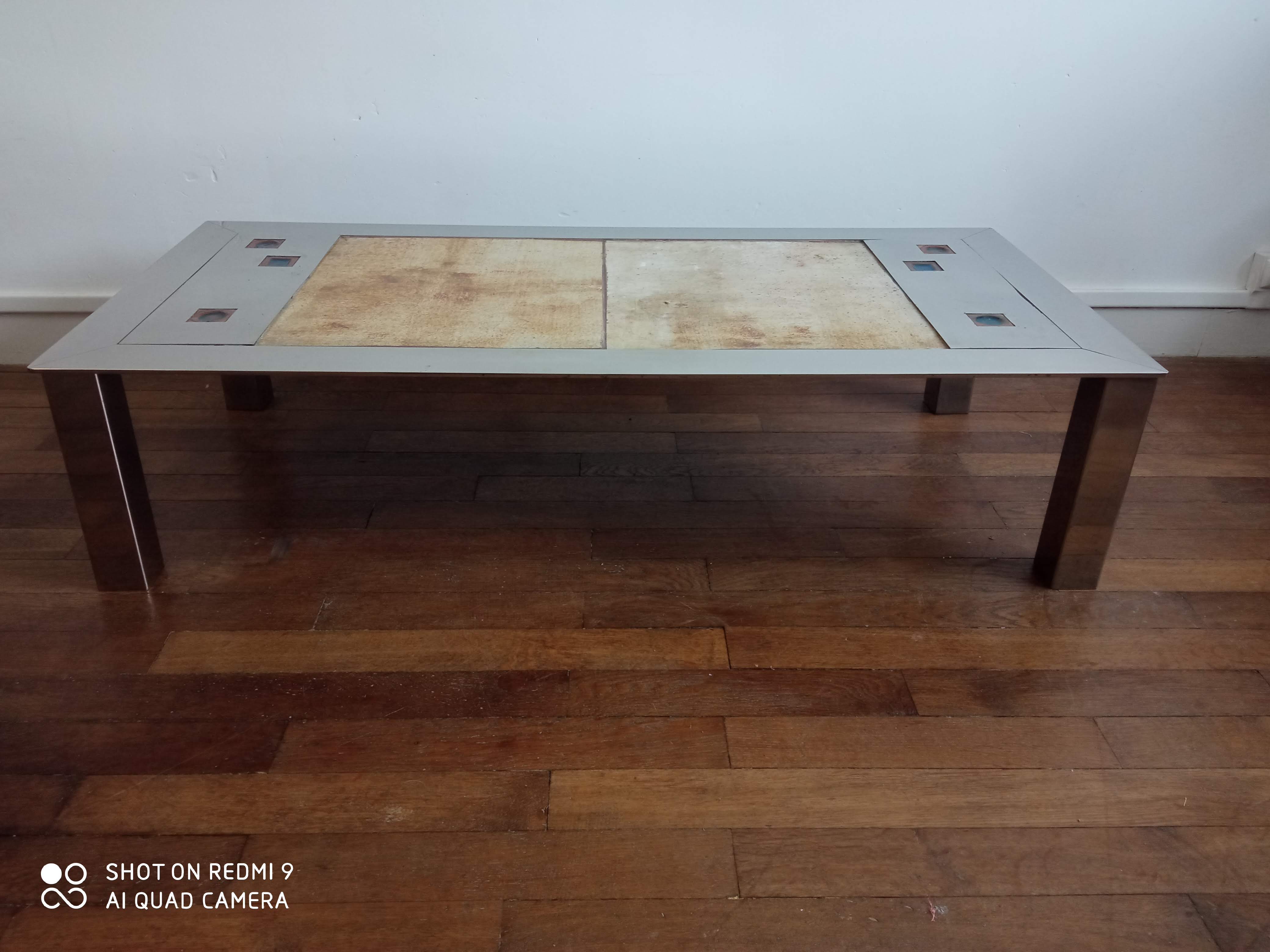 Table basse années 70 Jean Gregorieff pour Roche Bobois