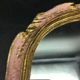 Venetian wooden hand-facing mirror