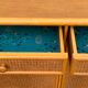 Vintage buffet in bamboo and cannage 1970