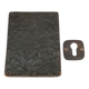 Rare Mid Century Solid Abstract Brutalist Bronze front Door Handle with key hole cover Germany 1960