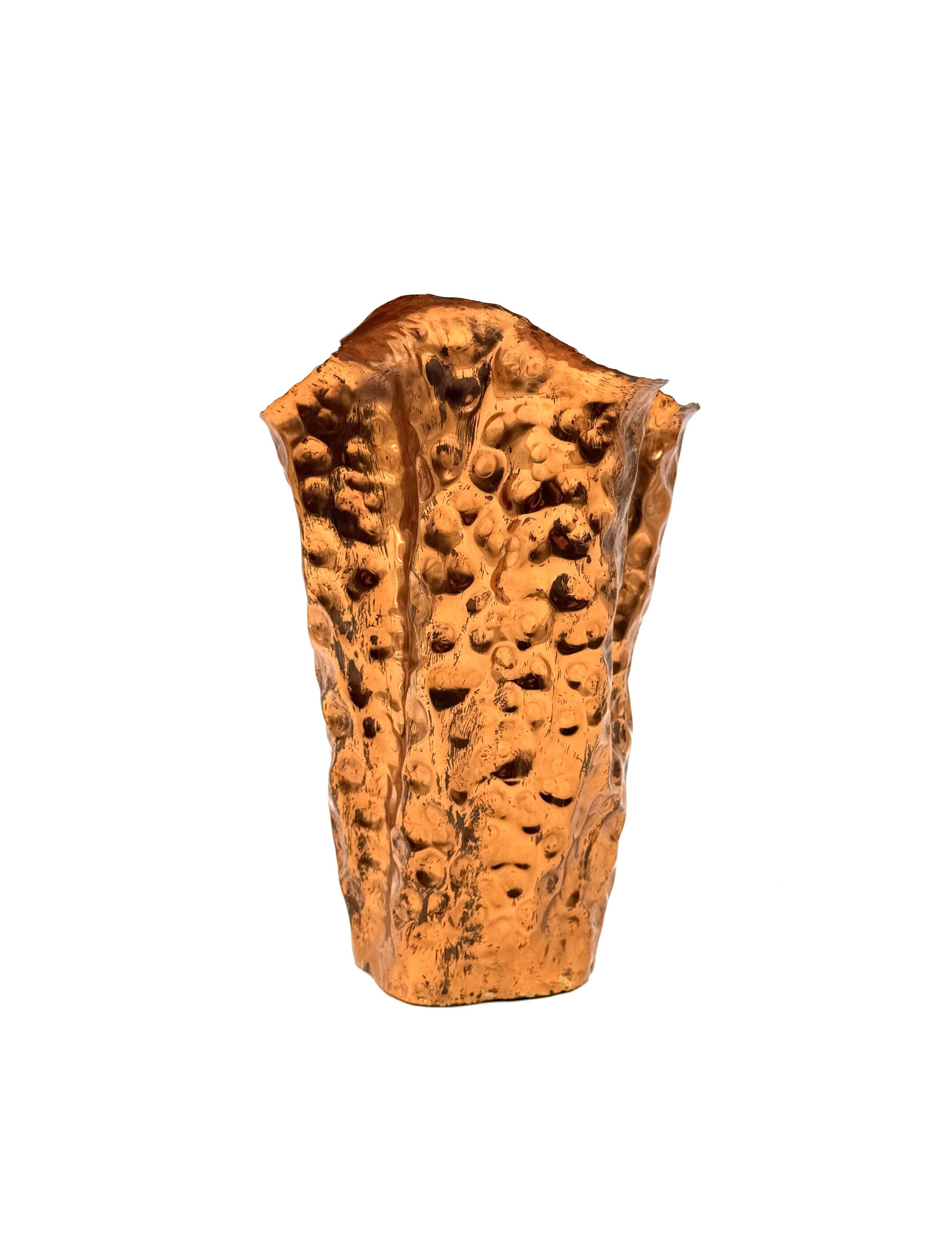 Angelo Bragalini, Mid-century copper vase, Bologna Italy 1960s