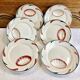 Set of 6 old Digoin Sarreguemines asparagus slushie plates