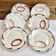 Set of 6 old Digoin Sarreguemines asparagus slushie plates