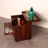 Cube bar in rio-rosewood  designed by Rolf Hesland  for Bruksbo Tegnekontor - Norway - 1960's