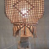 Table lamp statuette in limestone - mid 20th century