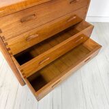 1960s Vintage Danish Teak Dresser Chest of Drawers by Niels Bach