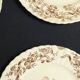 12 iron earthenware dessert plates, longchamp ribbons model