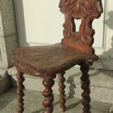 Old carved wooden chair