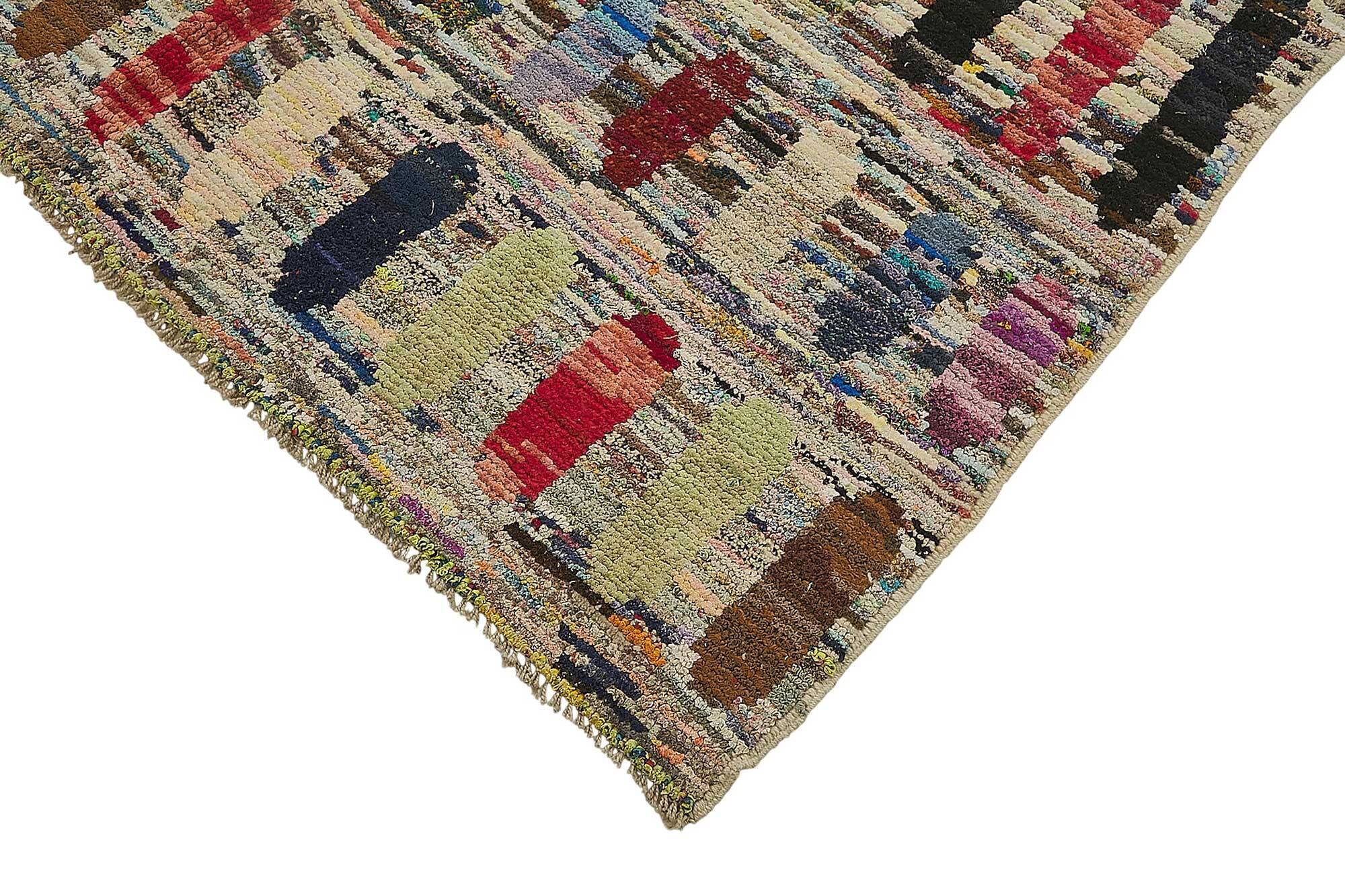 Handwoven Turkish Recycled Boho Rug 176 cm x 275 cm