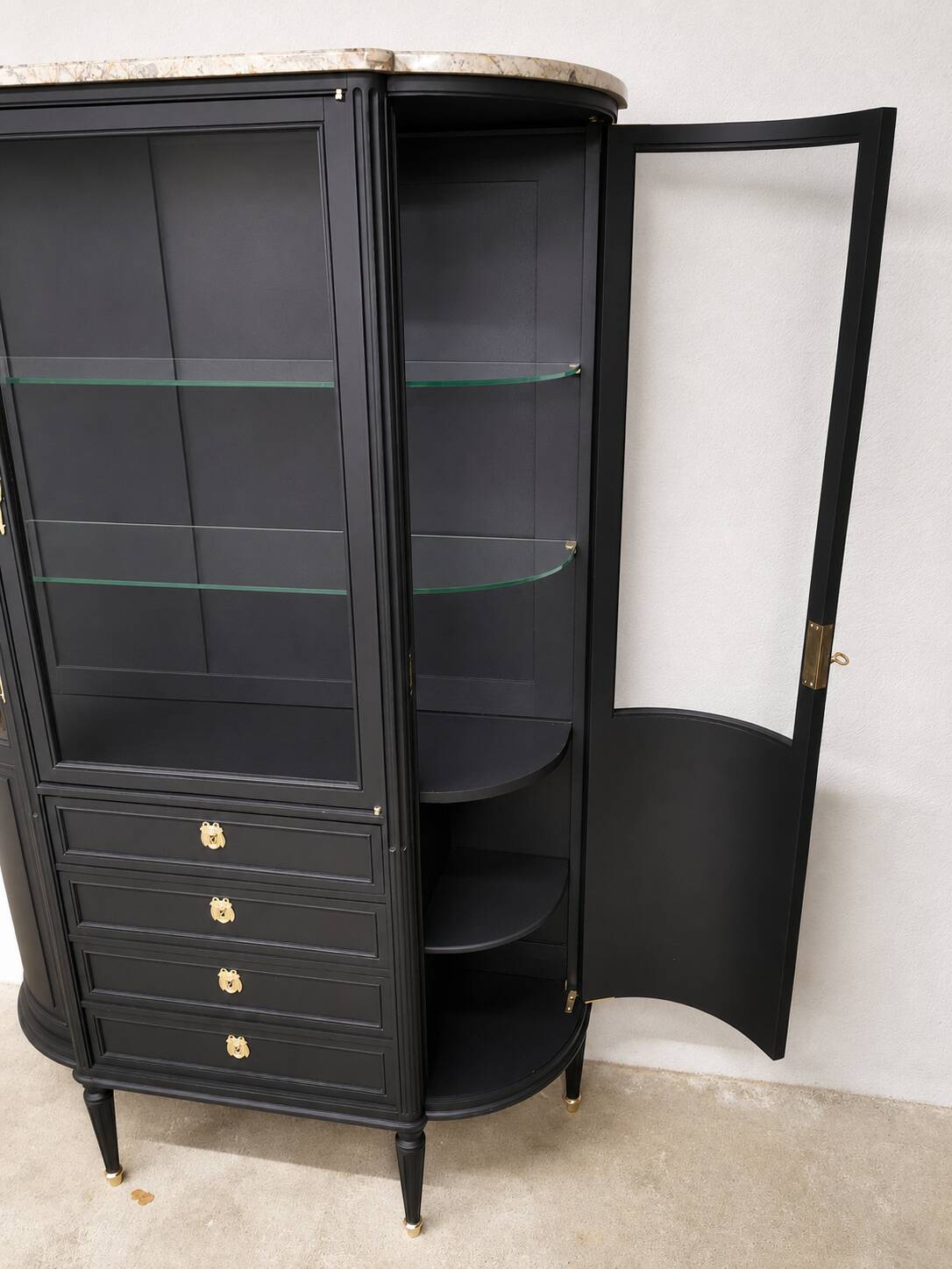 Revamped vintage display cabinet