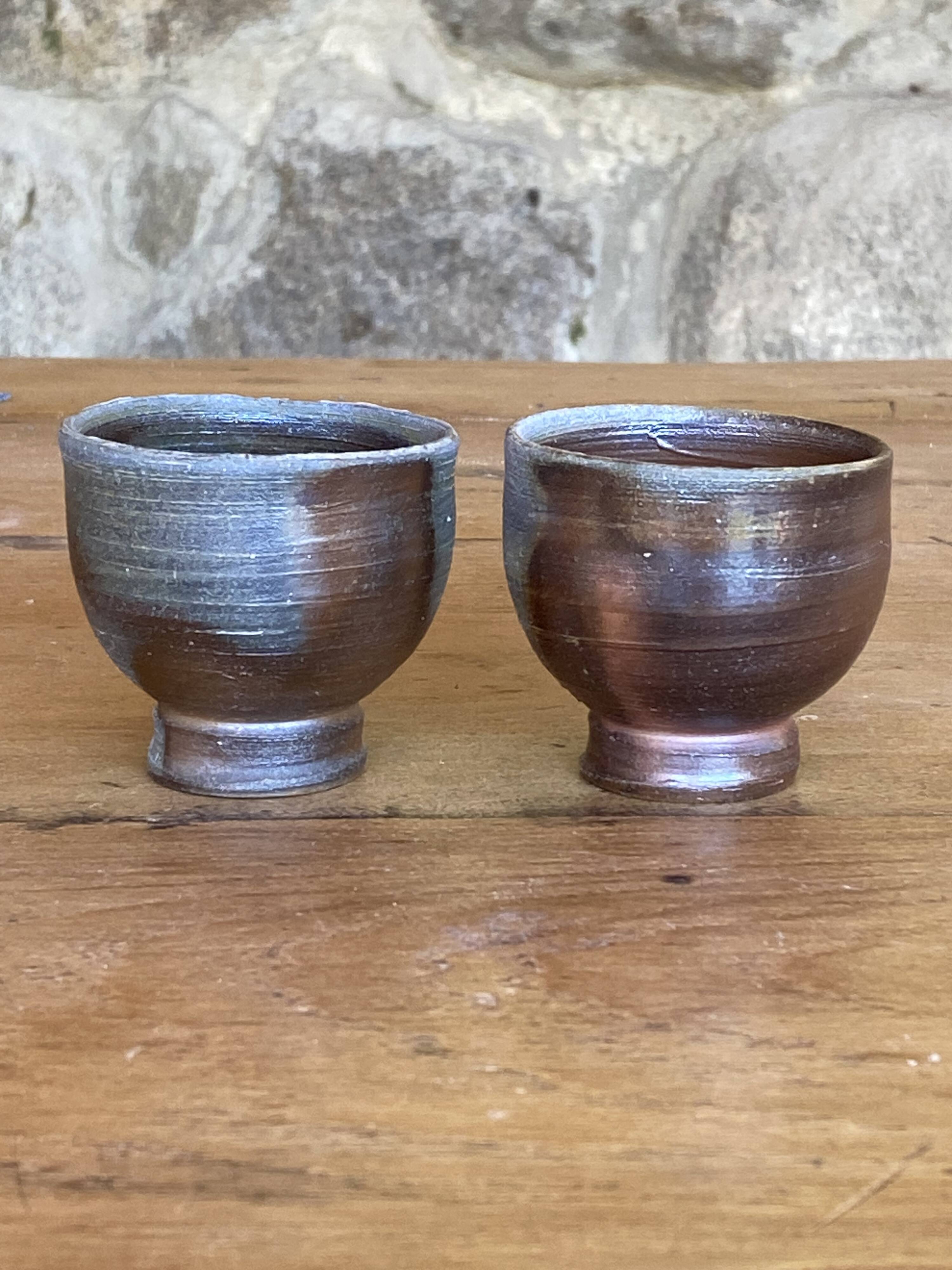 2 Studio pottery coffee cups