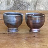 2 Studio pottery coffee cups