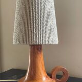 Vintage wood and cotton lamp