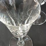 6 crystal stem glasses Cerdagne service Saint Louis vintage