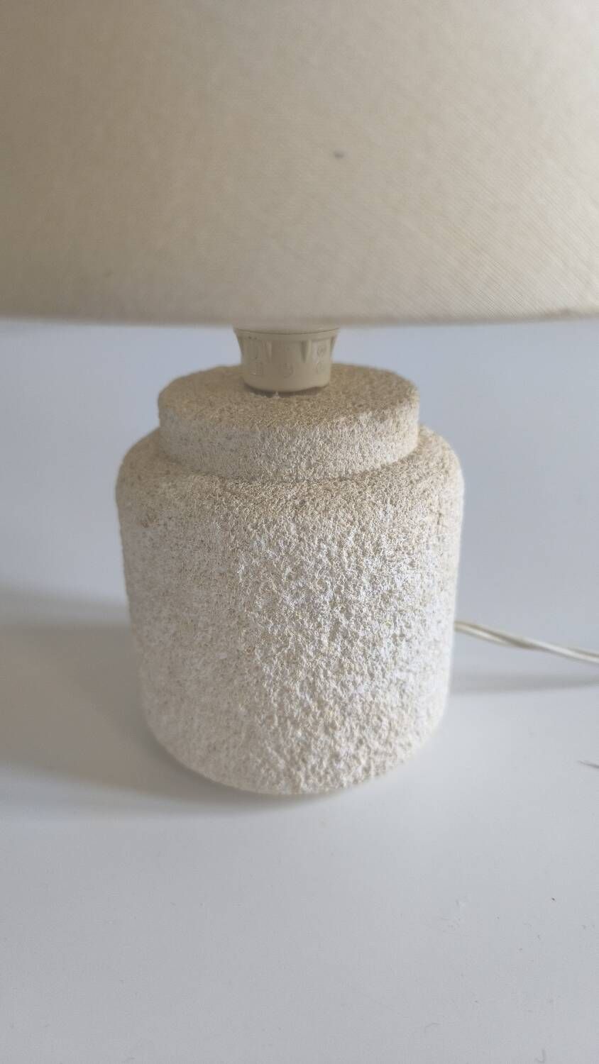 Small French lamp from the 1960s carved in stone
