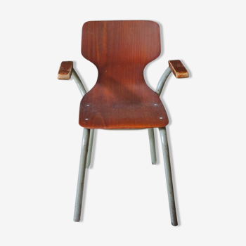 Pagholz wooden chair with armrest