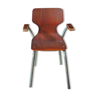 Pagholz wooden chair with armrest