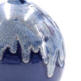 Fat lava blue ceramic potter's lamp, 1970s