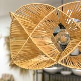 Natural rattan pendant light