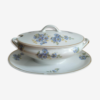 Limoges porcelain saucière GDA France