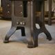 Industrial cable reel table with cast iron base, 1950s