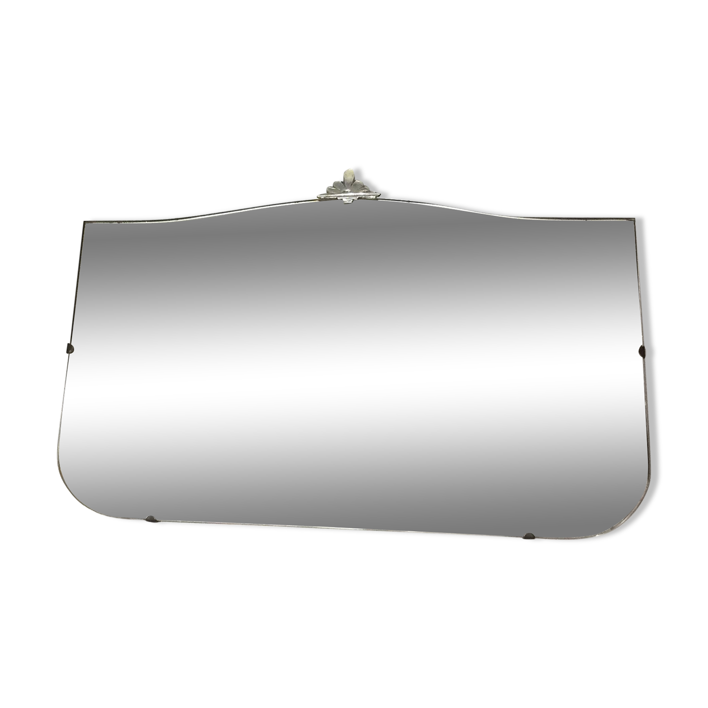 Beveled pediment mirror