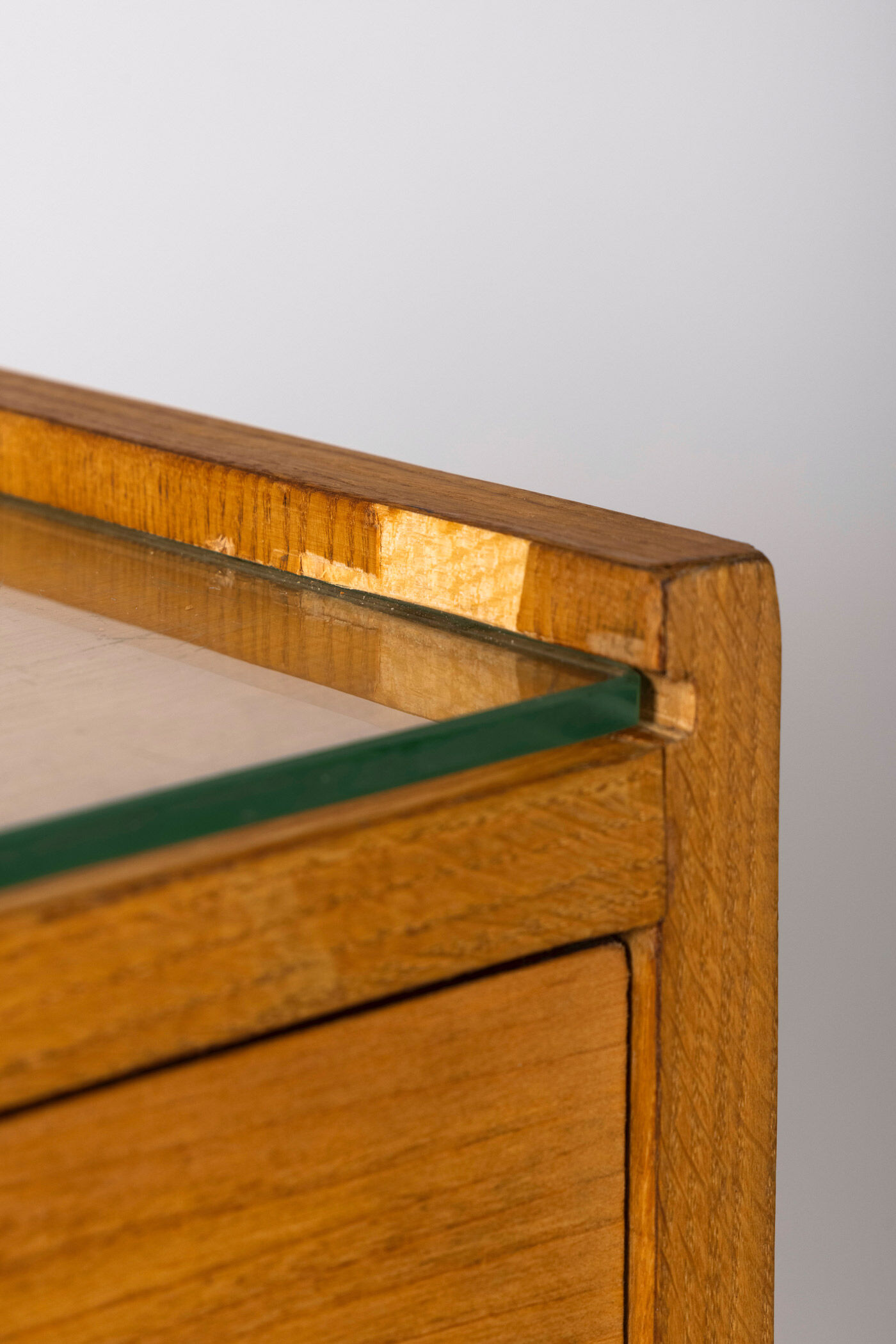 Bureau en bois et verre par Jean René Picard, 1960s