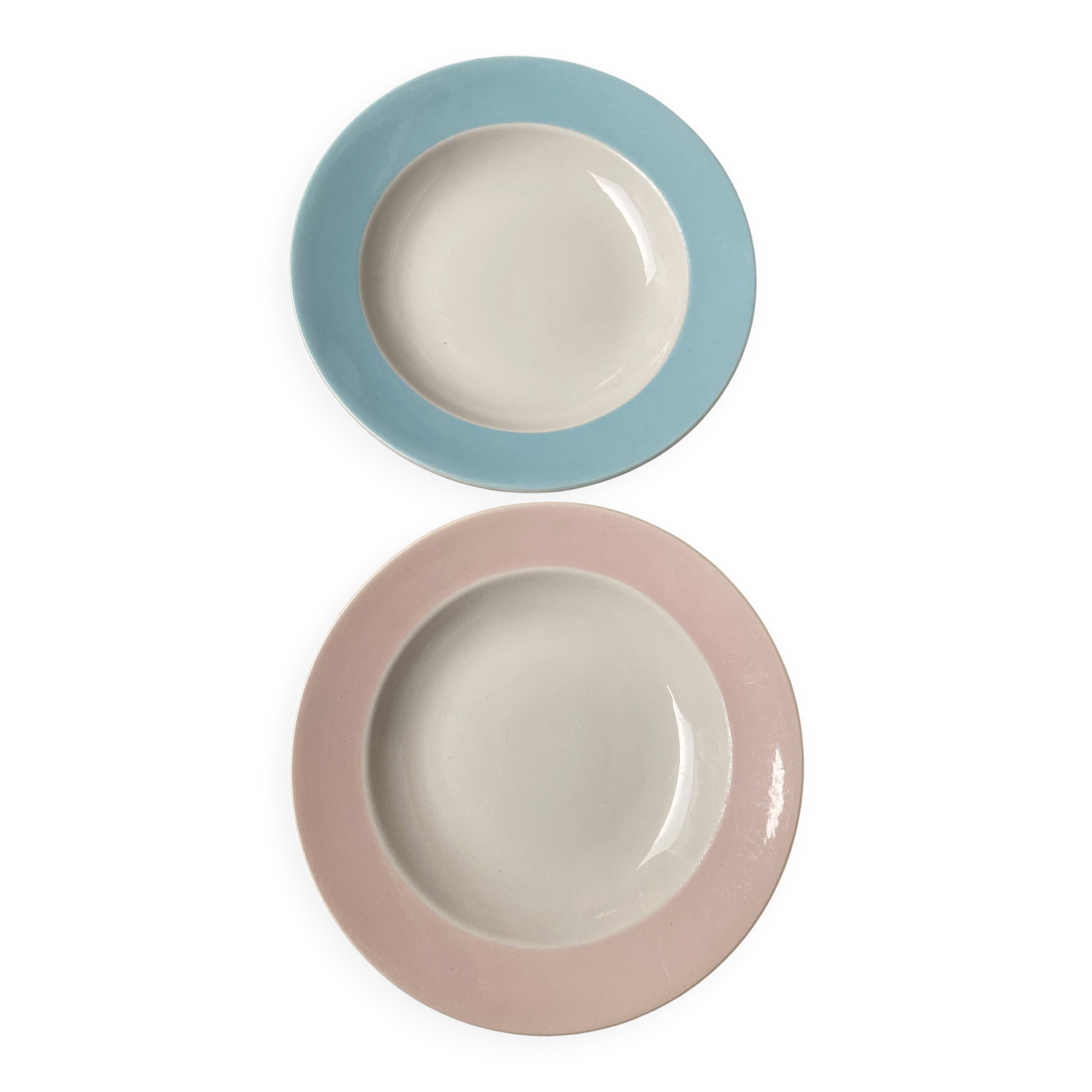 Set de 2 assiettes creuses Boch frères la louvière