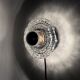 Thick structured ice glass wall light flush mount by Peill & Putzler, 1970s