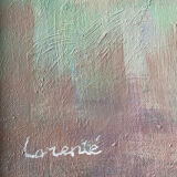 Table HST "Bouquet of flowers" ec. impressionist signed Lorenté + frame