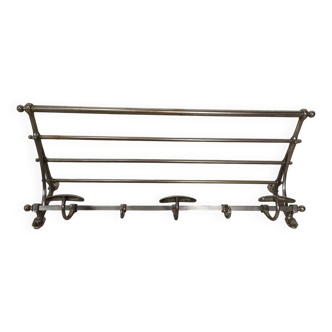 Nickel-plated wall-mounted coat rack