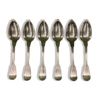 Charles Christofle 6 soup spoons model Chinon