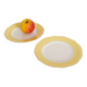 Yellow dessert service in Lunéville earthenware, Jonquille model