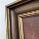 Large vintage original floral still life painting with fruit