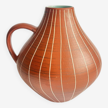 Ceramic vase with handle Gramann Keramik, Germany, 1970s.