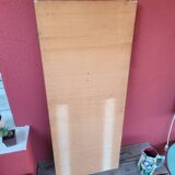 Large vintage teak triptych mirror