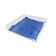 Square Clear Coffee Table by L.A. Studio with Blue Murano Glass, Italian Made