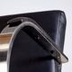 Steel armchair with leather upholstery